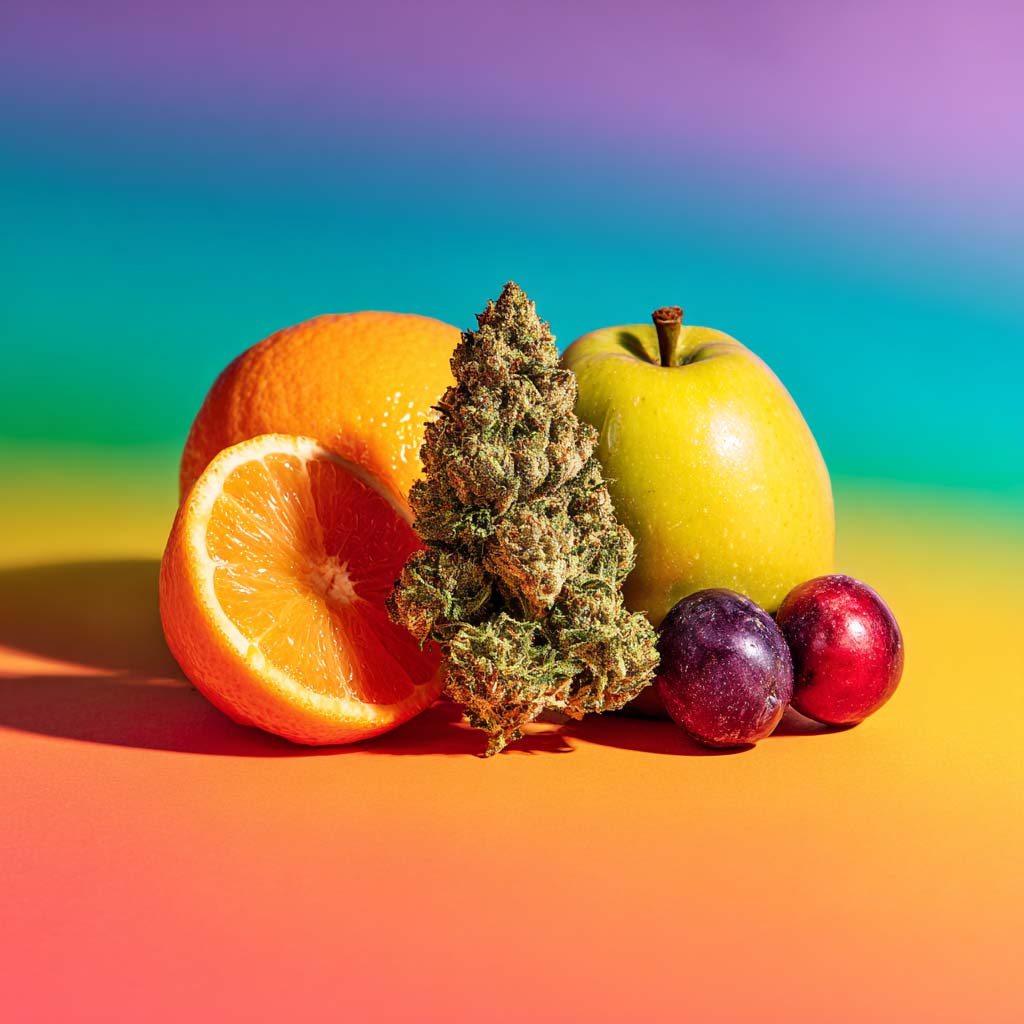 Cannazen Shop Cannabis Weed Sorte Aroma Geschmack Frucht Fruchte Mix Fruits Orange Krisch Birne